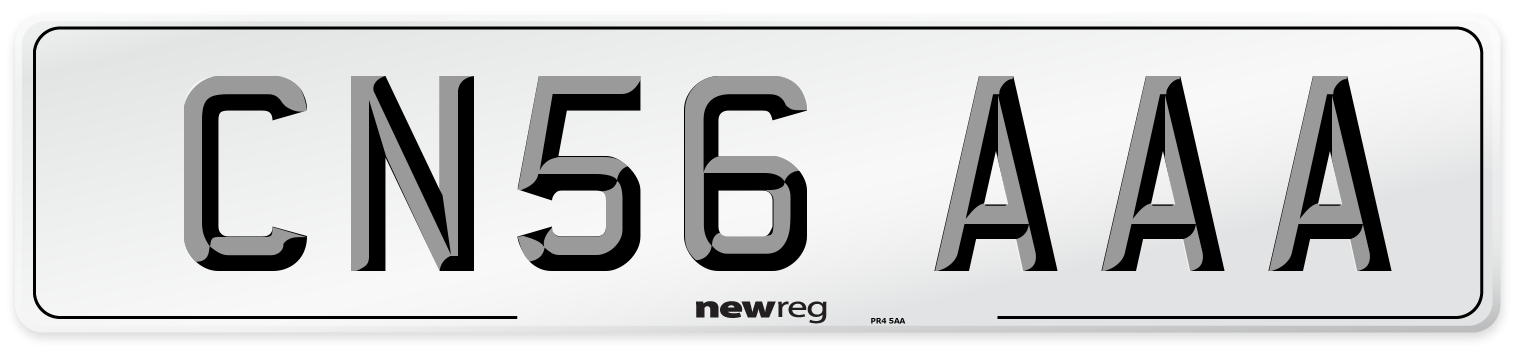 CN56 AAA Number Plate from New Reg